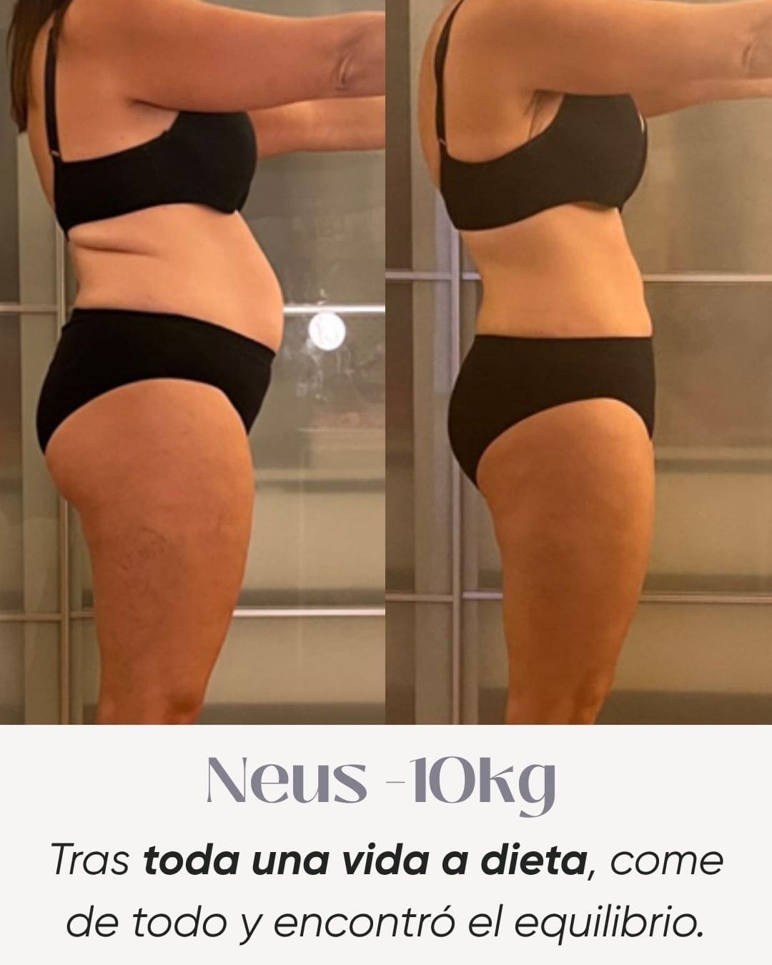 Transformación real — Cati, −6 kg
